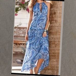 $149 BOSTON PROPER Bohemian BOHO Tiered Maxi SZ 4